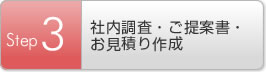 Step3 社内調査・ご提案書・お見積り作成